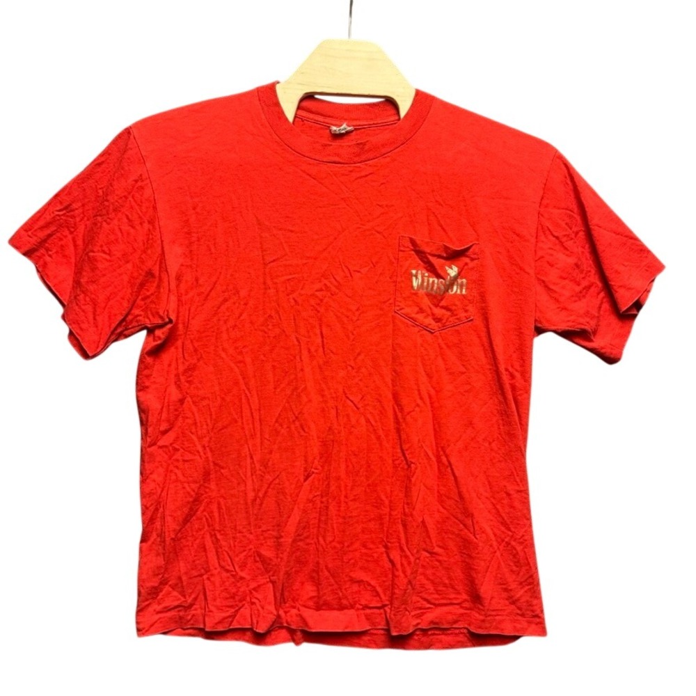 Vintage Winston Cigarettes Red Pocket T-Shirt Eagle Graphic XL Made in USA